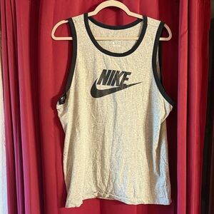 Nike Heather Gray Tank with Black - large